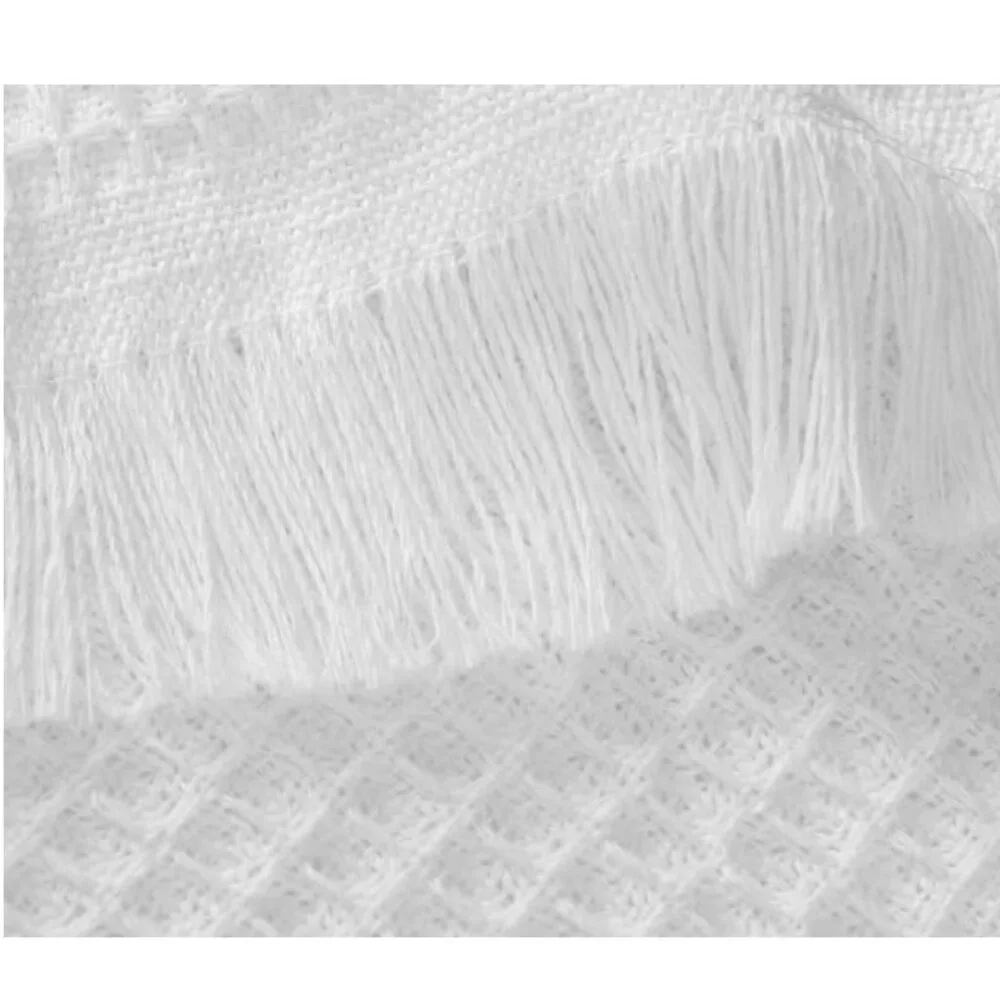 Farmhouse Table Runner White Decorative Cloth Bohemian Decor Cottage Decoration